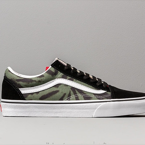 NWT Vans Multi Tie Dye Old Skool Size US Men 8.5 Rasta Yellow, Red, and Green - Picture 3 of 7